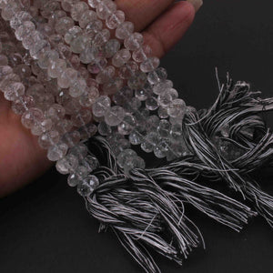 1 Strand Black Rutile Faceted  Rondelles- Rutile Rondelles Beads -8mm - 13 Inches BR0623 - Tucson Beads