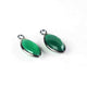 5 Pcs Green Onyx Oxidized Sterling Silver Faceted Assorted Connector/Pendant -21mmx14mm-16mmx7mm SS624 - Tucson Beads