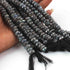 1  Long Strand Labradorite Silver Coated  Faceted   Rondelle - Jewelry Making Supplies 9mm 13.5 Inches BR0592