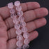 1 Strand Rose Quartz Faceted Briolettes -Coin Shape  Briolettes - 5mm-8mm  7.5 Inches BR3712
