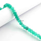 1 Strand Green Onyx Faceted Rondelles - Green Onyx Roundel Beads 7mm-8mm 8 Inches BR424 - Tucson Beads