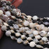 1 Strand Dendrite Opal Faceted Coin Shape Briolettes - Dendrite Opal Coin Shape Beads 10mm 8.5 Inches BR0168
