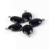 5 Pcs Black Onyx Oxidized Sterling Silver Faceted Oval Shape Pendant -18mmx11mm SS761