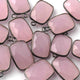 5 Pcs Rose Quartz Faceted Oxidized Sterling Silver Rectangle Shape Pendant  Single Bali  18mmx11mm- SS1011 - Tucson Beads