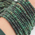 1 Strand Shaded Emerald faceted Rondelles - - 4mm-6mm -14 Inch BR01155