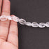1 Strands Crystal Quartz Smooth Briolettes - Oval Shape Beads - 12mmx8mm-9mmx8mm 13 Inches BR1887