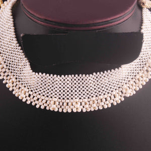 Pearl Hydro Beaded Necklace AAA Quality Gemstone Necklace Pearl Mat Necklace -2mm-3mm- 10 Inches - SPB0055 - Tucson Beads