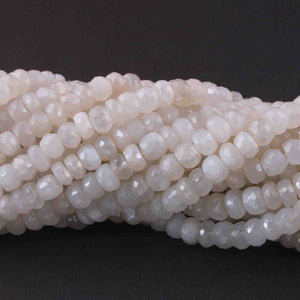 1 Strand White Rainbow Faceted  Rondelles- Rondelles Beads -7mm - 14 Inches BR0622 - Tucson Beads