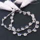 1 Strand White Rainbow Moonstone  Faceted Heart  Briolettes - 6mmx5mm-7mm6mm  8 inches BR0176 - Tucson Beads