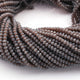 5 Long Strand Grey Drak Galss Faceted  Rondelles - Round Shape Beads 3mm -4 mm-14 Inches RB0301 - Tucson Beads