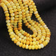 1  Long Strand Amazing Shaded Dark Yellow Opal Smooth Rondelle Shape Beads- Shaded Dark Yellow Opal gemstone Beads- 9mm-10mm-16 Inches BR02791 - Tucson Beads