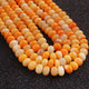 1  Long Strand Amazing Shaded Orange Opal Smooth Rondelle Shape Beads - Shaded Orange  Opal Gemstone Beads- 10mm-16 Inches BR02798 - Tucson Beads