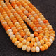 1  Long Strand Amazing Shaded Orange Opal Smooth Rondelle Shape Beads - Shaded Orange  Opal Gemstone Beads- 10mm-16 Inches BR02794 - Tucson Beads