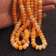 1  Long Strand Amazing Shaded Orange Opal Smooth Rondelle Shape Beads - Shaded Orange  Opal Gemstone Beads- 10mm-16 Inches BR02798 - Tucson Beads