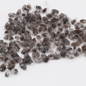 10 Pcs  AAA White Herkimer Diamond Quartz Nuggets Beads - 4mmx3mm-9mmx4mm- BDU103 - Tucson Beads