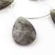 1 Long Strand AAA Quality Labradorite Faceted Pear Briolettes - Pear Briolettes 39mm-25mm 8 inches BR3078 - Tucson Beads