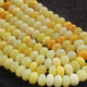 1  Long Strand Amazing Shaded Light Yellow Opal Smooth Rondelle Shape Beads- Shaded Light Yellow Opal gemstone Beads- 9mm-10mm-16 Inches BR02795 - Tucson Beads