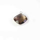 5 Pcs Smoky Quartz 925 Sterling Silver Faceted Cushion Shape  Pendant/Connector  -20mmx15mm SS574 - Tucson Beads