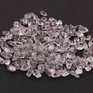 10 Pcs  AAA White Herkimer Diamond Quartz Nuggets Beads - 4mmx3mm- 9mmx4mm- BDU118 - Tucson Beads