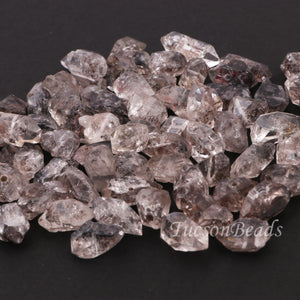10 Pcs  AAA White Herkimer Diamond Quartz Nuggets Beads -10mmx7mm- 16mmx7mm- BDU116 - Tucson Beads
