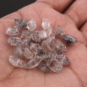 10 Pcs  AAA White Herkimer Diamond Quartz Nuggets Beads -10mmx7mm- 16mmx7mm- BDU116 - Tucson Beads