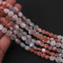 1 Strand Multi Moonstone Faceted Briolettes - Coin Shape Briolettes 6mmx9mm - 8 Inches BR4031