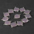 5 pcs Rose Quartz Cushion 925 Sterling Silver Faceted Double Bail Connector 23mmx17mm SS374