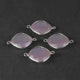 5 Pcs Rose Quartz Cushion 925 Sterling Silver Faceted Double Bail Connector 23mmx17mm SS374 - Tucson Beads