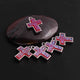 10 Pcs Mystic Multi Druzzy Cross Pendant, Silver Plated, Single Bail Pendant, Bezel Cross Pendant   18mmX13mm PC010 - Tucson Beads