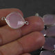 5 Pcs Rose Quartz Cushion 925 Sterling Silver Faceted Double Bail Connector 23mmx17mm SS374 - Tucson Beads