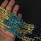 1 Long Strand Mix Stone  Smooth Briolettes -Uncut Chips With Loops Hook  Briolettes  10mmx5mm-6mmx3mm-17 Inches BR2730 - Tucson Beads