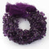 1 Strand Amethyst Smooth Briolettes - Amethyst Smooth Heart Shape Briolettes  8mmx7mm-9mmx7mm 8.5 Inches BR0651
