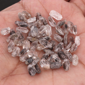 10 Pcs  AAA White Herkimer Diamond Quartz Nuggets Beads - 7mmx4mm-9mmx4mm- BDU101 - Tucson Beads