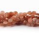 1 Strand Peach Moon Stone Faceted Briolettes - Heart Drop Shape Briolettes -8mmX6mm- 8.5 inch BR0616 - Tucson Beads