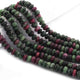 1 Strands Ruby Zoisite Faceted Rondelles- Ruby Faceted Rondelles 8mm 10 Inches BR0752 - Tucson Beads
