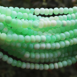 1 Strands Green Opal Smooth Roundelles - Round Shape Beads 6mm-7mm 13 Inches BR563 - Tucson Beads