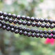 1 Long Strand Black Spinal Faceted Ball Beads-  Round Shape Ball Beads 6mm-7mm 9.5  Inches long BR603 - Tucson Beads