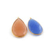 2  Pcs Mix Stone Faceted Pear Shape 24k Gold Plated Pendant - 49mmx27mm-55mmx29mm-PC702 - Tucson Beads