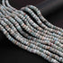 1 Strand Natural Larimar Gemstone Faceted Rondelles -  - 6mm -15 Inches Long BR01098