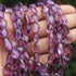 1 Strand Amethyst Faceted Briolettes Oval Shape  Briolettes -9mmx6mm-15mmx13mm 17 Inches BR559
