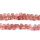 1 Strand Strawberry Quartz Faceted Briolettes - Pear Drop Shape Briolettes -8 mmX12mm- 8 inch BR0611 - Tucson Beads