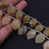 1 Long Strand Yellow Opal Briolettes, hexagon Shape  Gemstone Briolettes , 8 Inches, 18mmx12mm-21mmx14mm BR4019