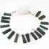 1 Strand Green Agate Fancy Shape Faceted Briolettes - Green Agate Beads - 9 Inches 19mmx10mm-25mmx11mm BR4061