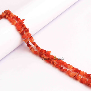 1 Long Strand Carnelian Faceted Briolettes - Assorted Shape Briolettes 2mx1mm-18 Inches BR2922 - Tucson Beads