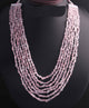 440 Carats 7 Strands Of Genuine Rose Quartz Necklace - Smooth Oval Beads - Rare & Natural Necklace - Stunning Elegant Necklace SPB0236 - Tucson Beads