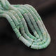 1  Strand  Natural Green Opal Smooth Heishi Tyre Shape Gemstone Beads,  Green Opal Plain Tyre Rondelles Beads,7mm-8mm 16 Inches BR02802 - Tucson Beads