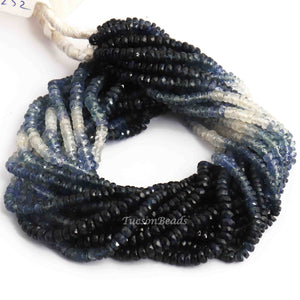 1 Strand Shaded Blue Sapphire Faceted Rondelles - Faceted Bead 3mm 16 Inch BR2945 - Tucson Beads