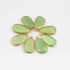 10 Pcs Green Chalcedony 24k Gold Plated Faceted Assorted  Shape  Single Bali Pendant - 26mmx14mm -PC1041