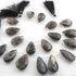 1  Strand Labradorite Faceted Pear Shape Briolettes  - Semi precious Gemstone beads - 22mmx13mm-40mmx26mm -9 Inches BR01274