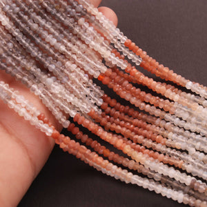 5  Strand Multi Moonstone Faceted Rondelles - Rondelle Beads 3 mm -17 Inches rb0302 - Tucson Beads